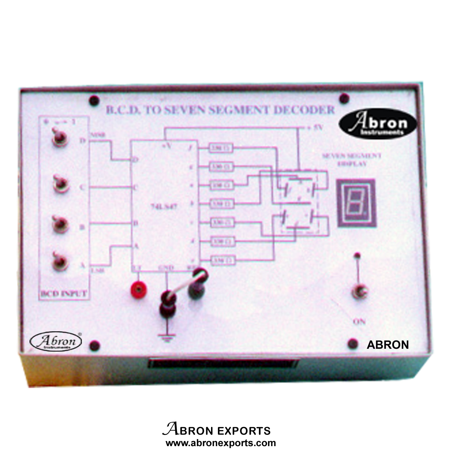 BCD to Seven Segment logic Gates Digital ETB Electronic Trainer Board With Circuit Sockets Power Supply Abron AE-1210B